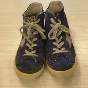 Blue children's golden goose with laces. Size 33